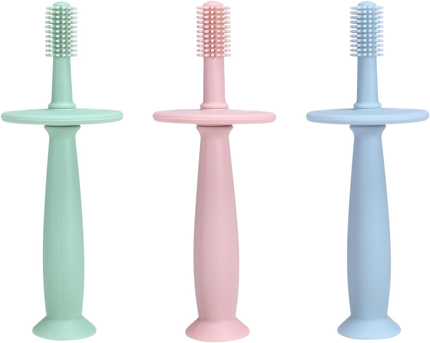 360° Silicone toothbrush with stopper