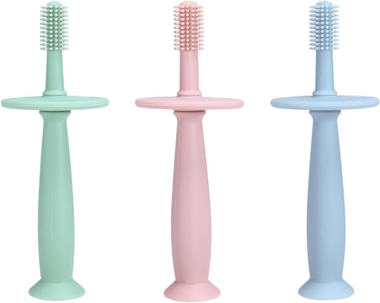 360° Silicone toothbrush with stopper