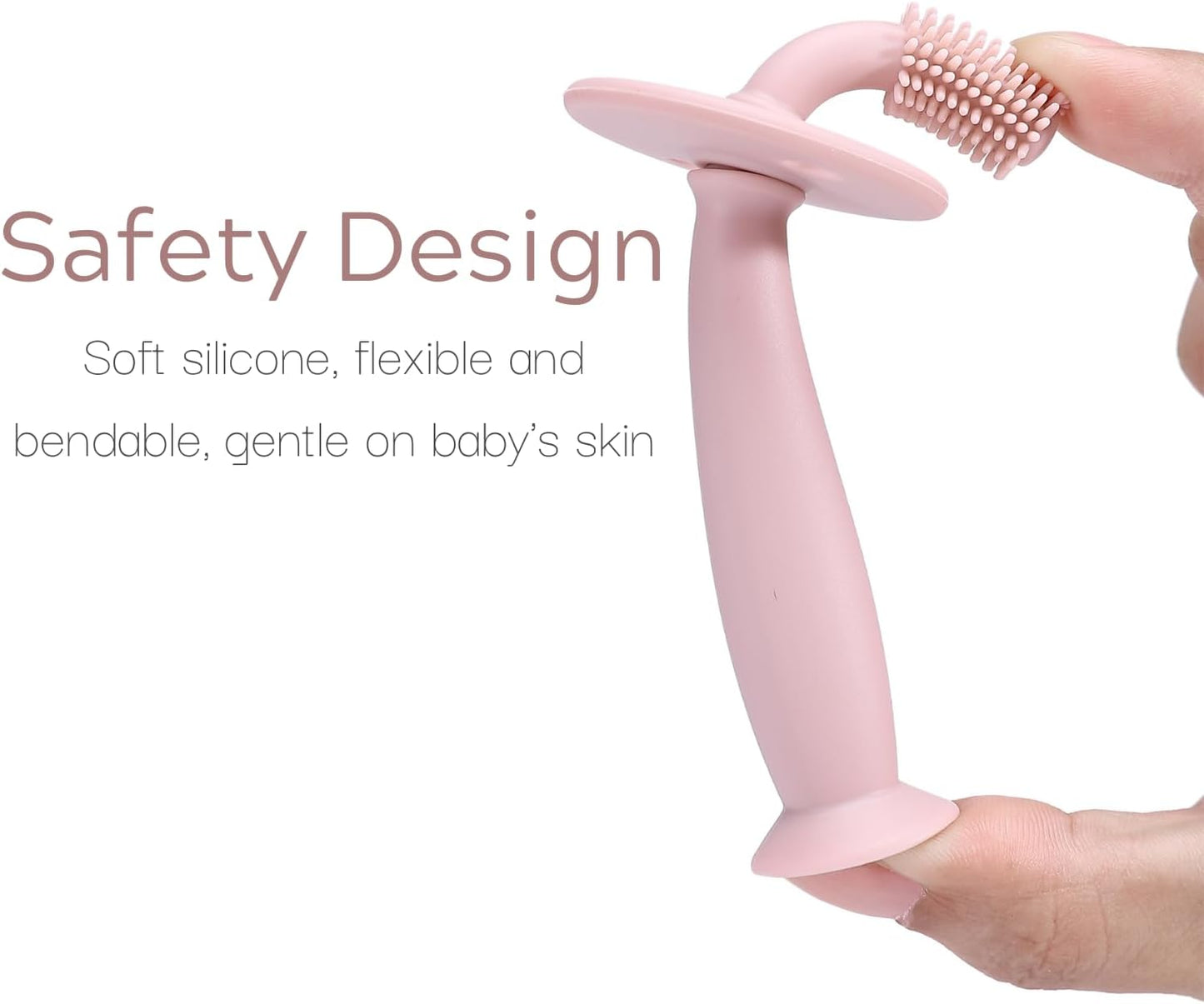 360° Silicone toothbrush with stopper