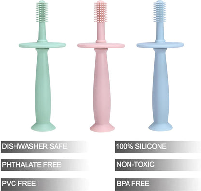 360° Silicone toothbrush with stopper