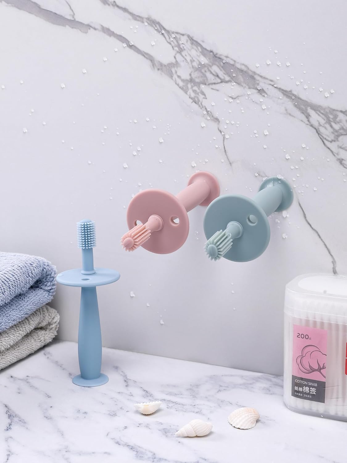 360° Silicone toothbrush with stopper