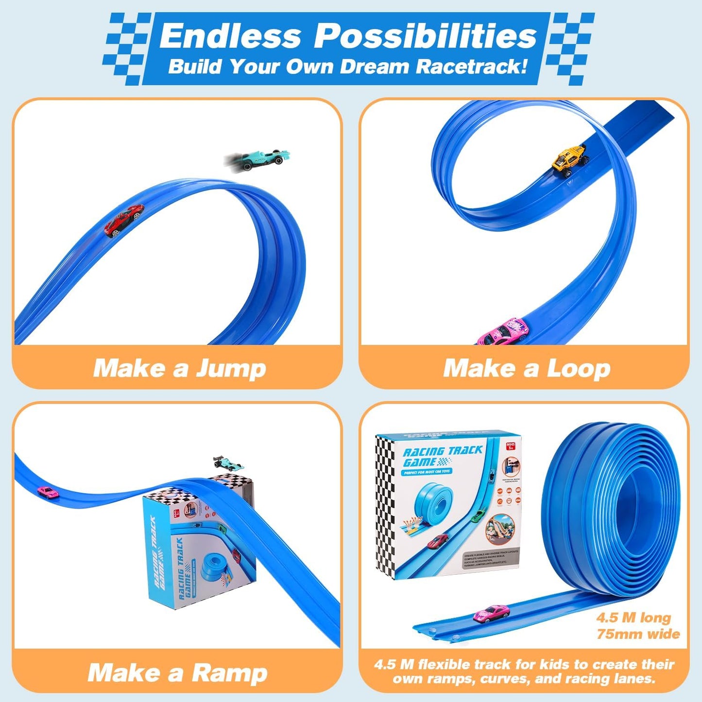 360° Racing Track Car Set