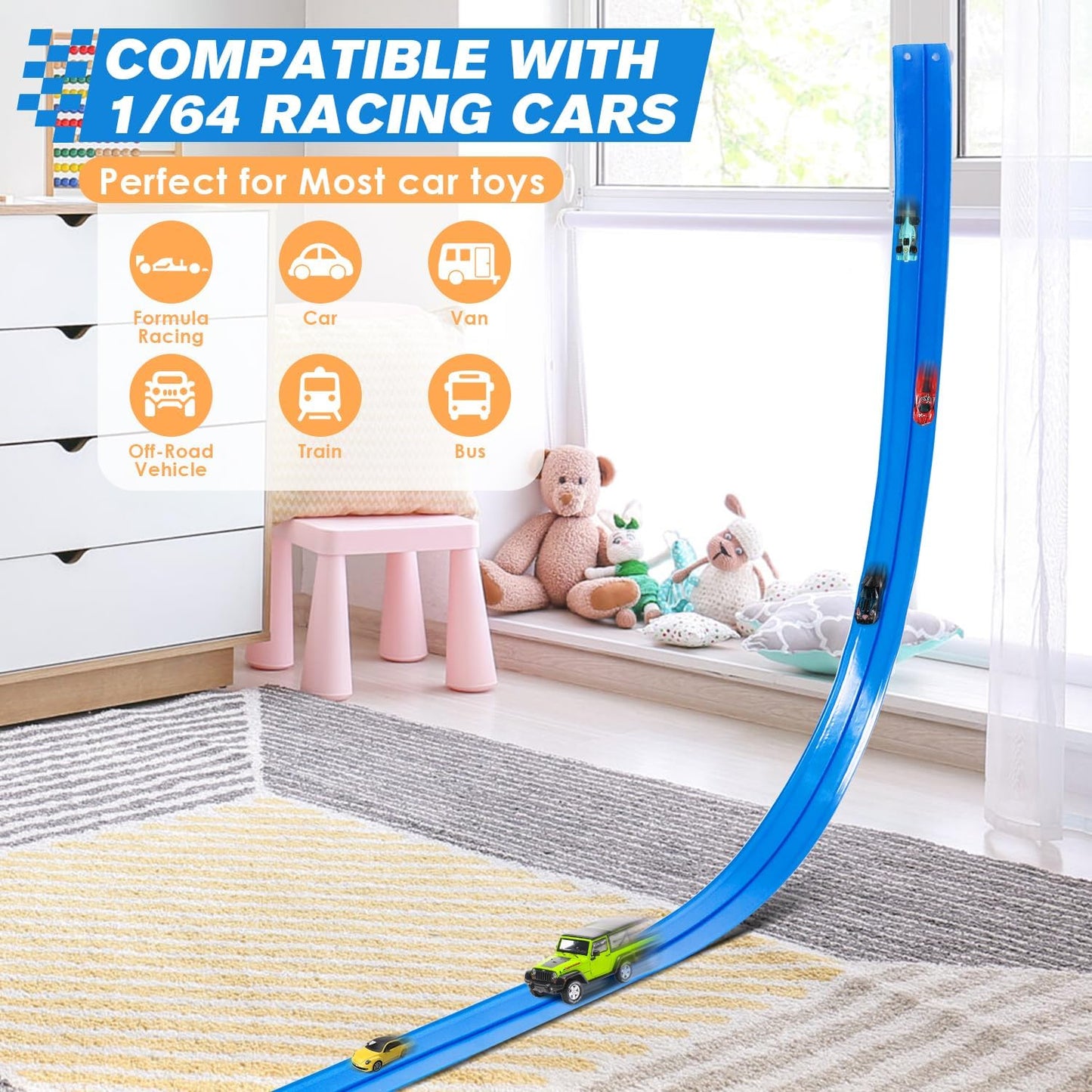 360° Racing Track Car Set