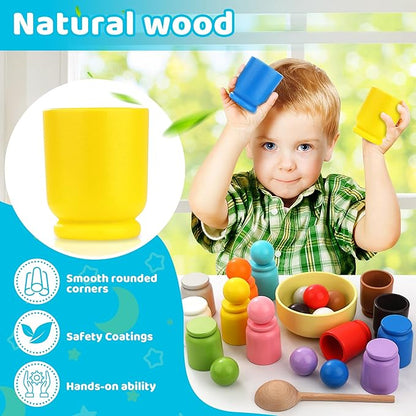 Montessori Wooden Rainbow Ball Color