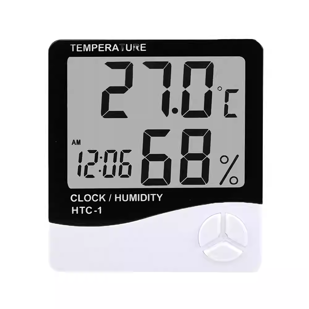 Digital Thermometer Hygrometer with Clock