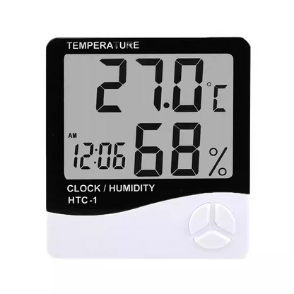 Digital Thermometer Hygrometer with Clock